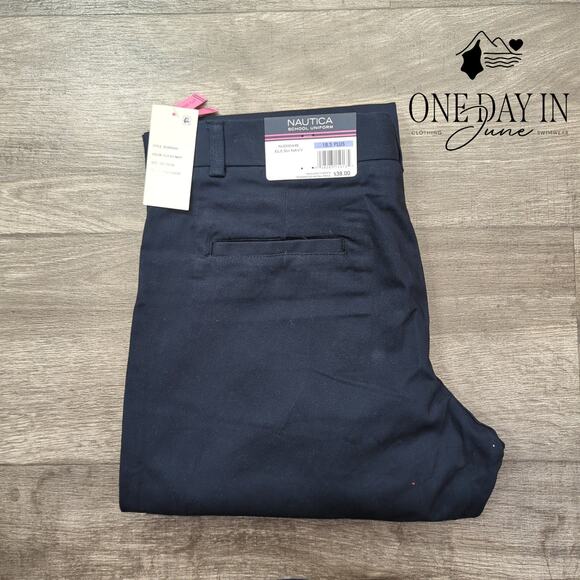 Nautica Girls School Uniform Pants Size 18.5 - Picture 6 of 6